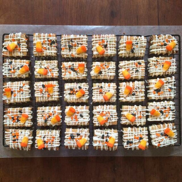 Halloween Candy Corn Platinum Blondies