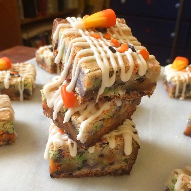 Halloween Candy Corn Platinum Blondies