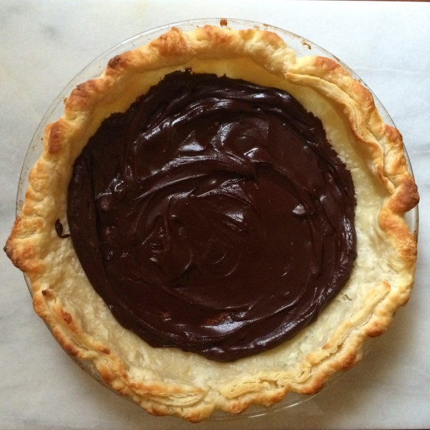 Black Bottom Pear & Almond Pie