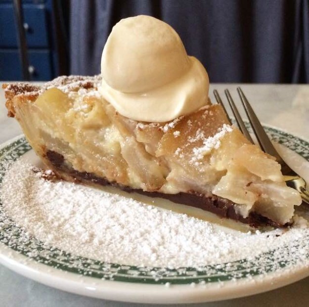 Black Bottom Pear & Almond Pie