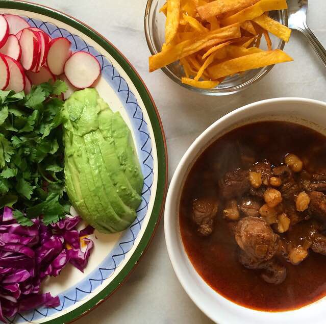 Red Pozole {Mexican Pork & Hominy Stew}