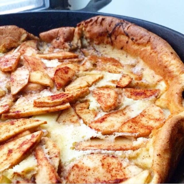 Caramel Apple Puff Pancake {Dutch Baby}