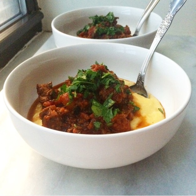 Lamb Ragù with Parmesan Polenta