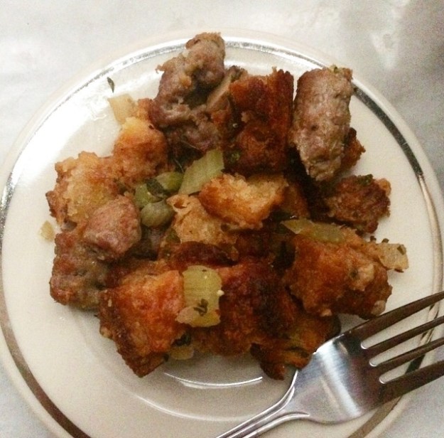 Sausage & Mushroom Biscuit Stuffing