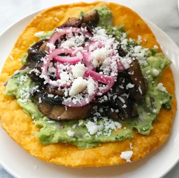 Caramelized Mushroom Tostadas