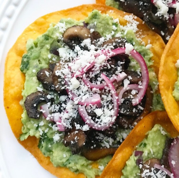 Caramelized Mushroom Tostadas
