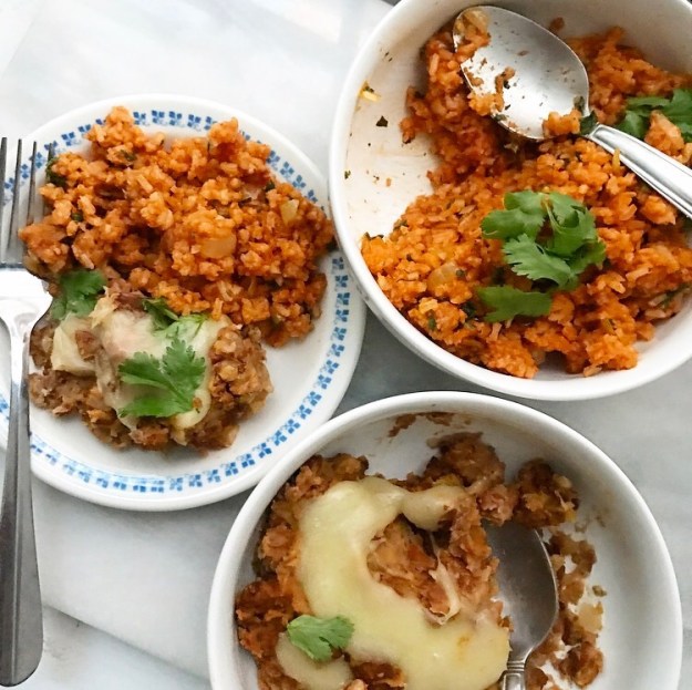 Chorizo Refried Beans & Tex-Mex Rice
