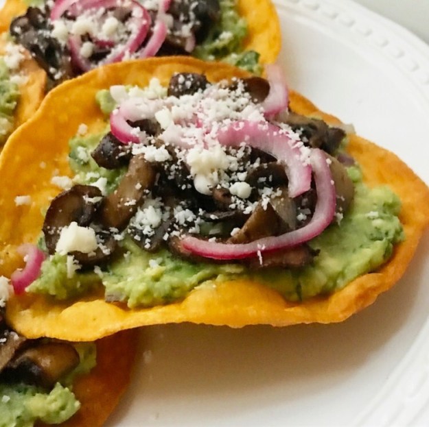Caramelized Mushroom Tostadas