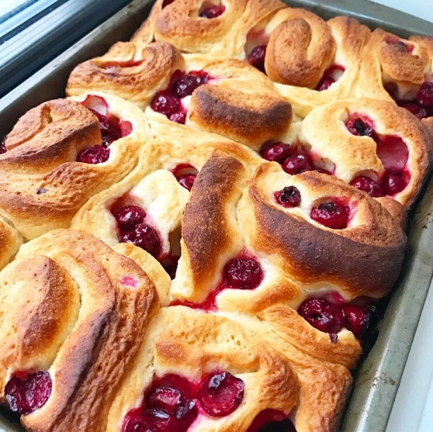 Sour Cherry Sweet Rolls