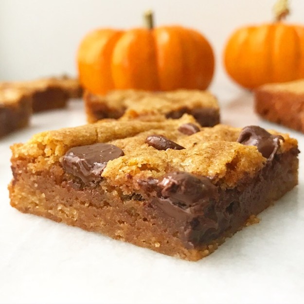 Pumpkin Chocolate Chip Blondies