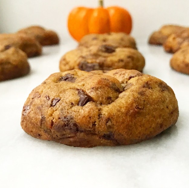 Pumpkin Chocolate Chunk Cookies {Vegan}