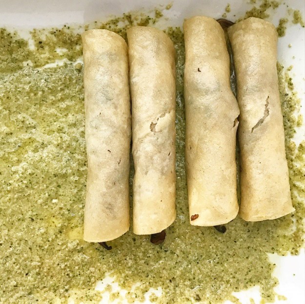Mushroom Enchiladas with Pumpkin Seed Mole {Pipián Verde}