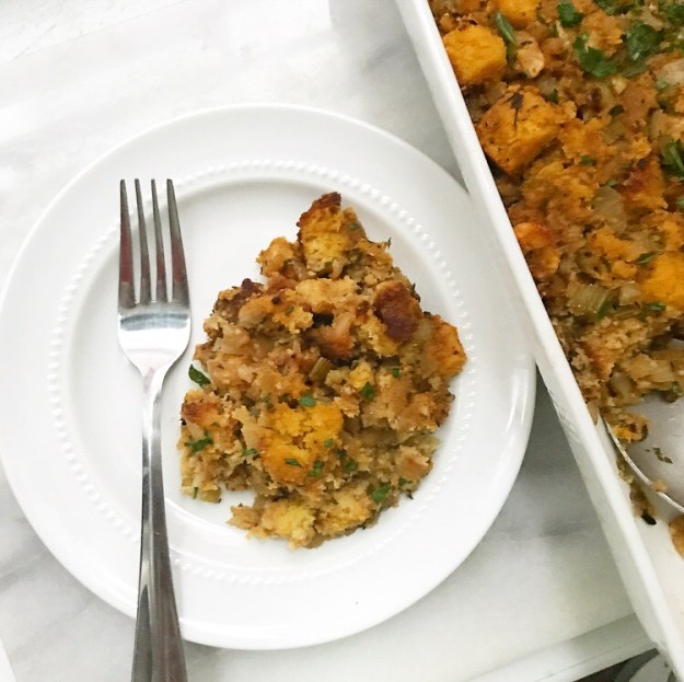 Cornbread Stuffing with Apples & Fennel {Gluten-Free}