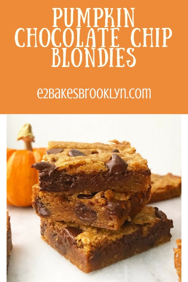 Pumpkin Chocolate Chip Blondies