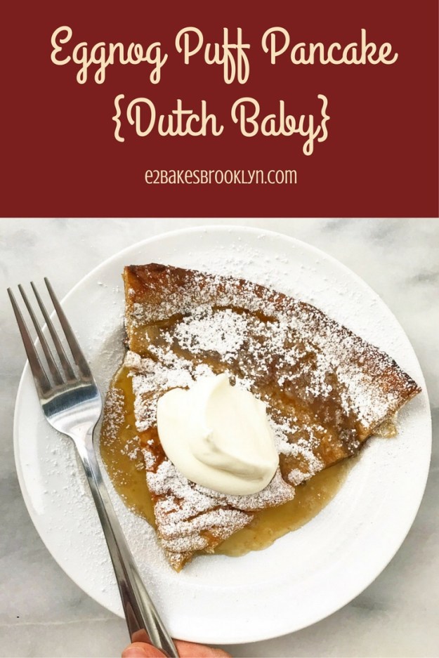 Eggnog Puff Pancake {Dutch Baby}