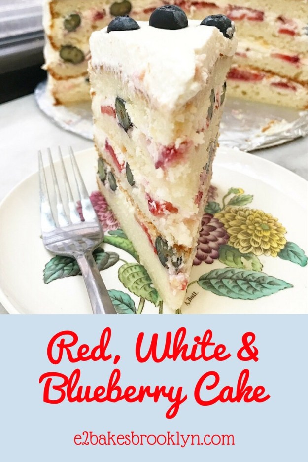 Red, White & Blueberry Cake