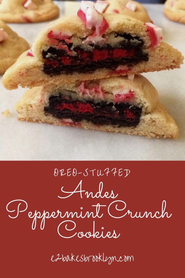 Oreo-Stuffed Andes Peppermint Crunch Cookies