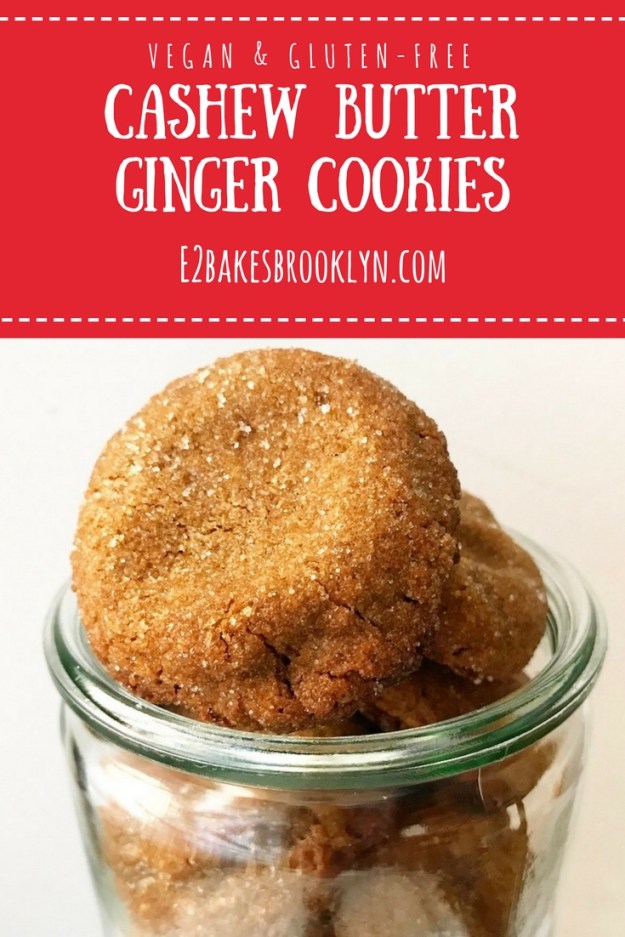 Cashew Butter Ginger Cookies {Vegan & Gluten-Free}