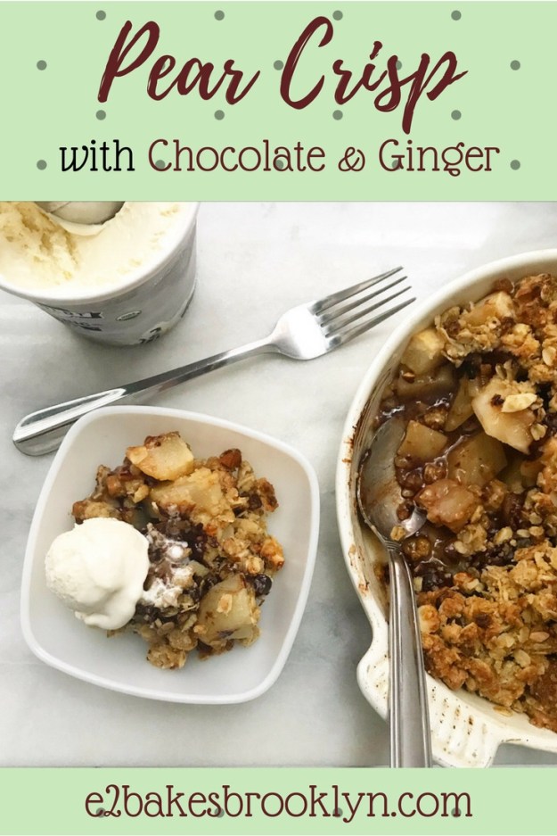 Pear Crisp with Chocolate & Ginger