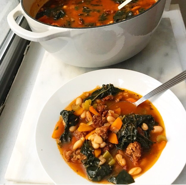 Sausage, Kale & White Bean Soup