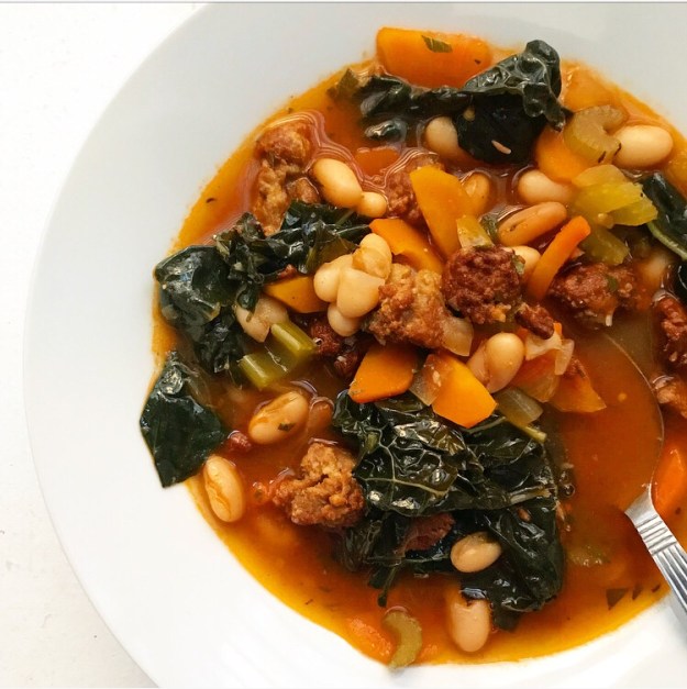 Sausage, Kale & White Bean Soup