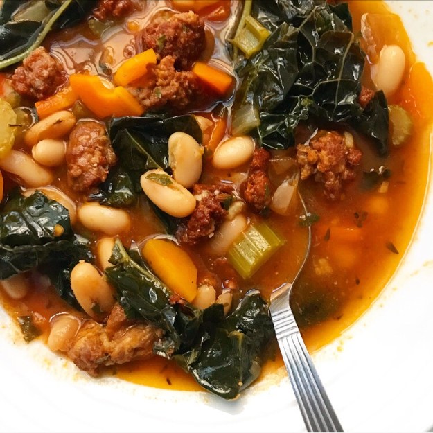 Sausage, Kale & White Bean Soup