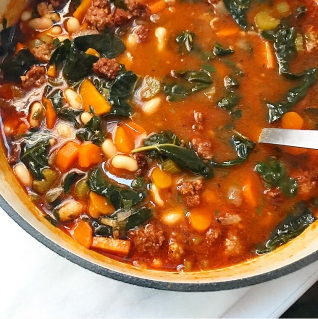 Sausage, Kale & White Bean Soup