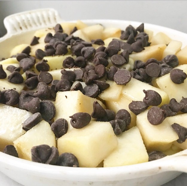 Pear Crisp with Chocolate & Ginger