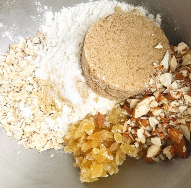 Pear Crisp with Chocolate & Ginger