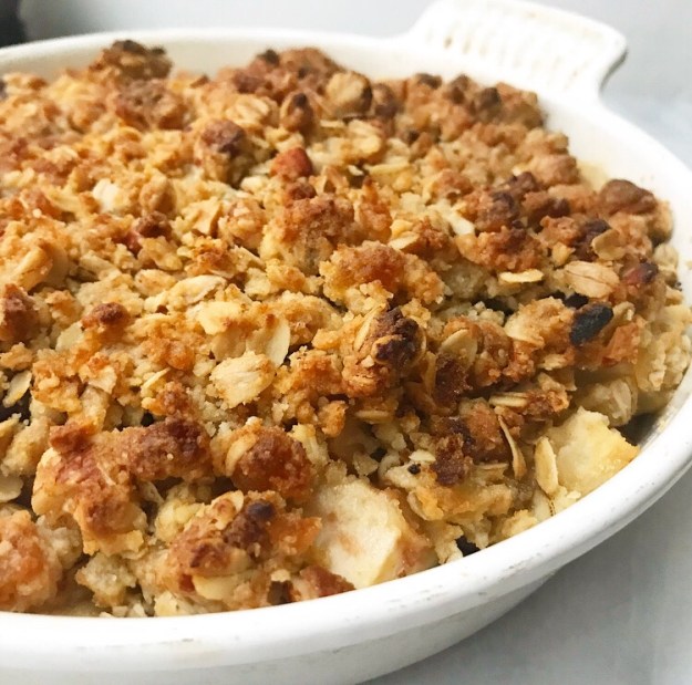 Pear Crisp with Chocolate & Ginger