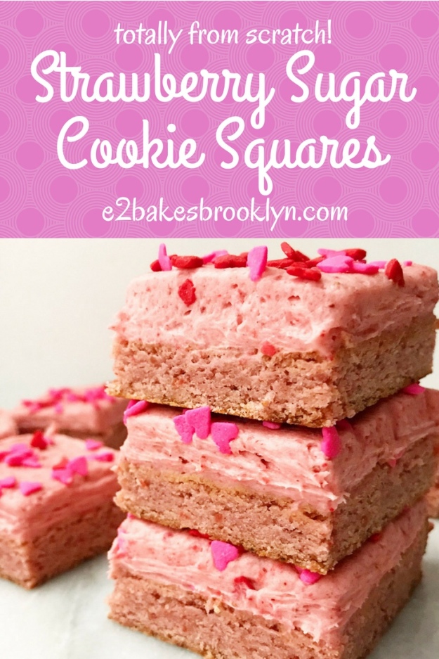 Strawberry Sugar Cookie Squares