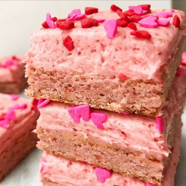 Strawberry Sugar Cookie Squares