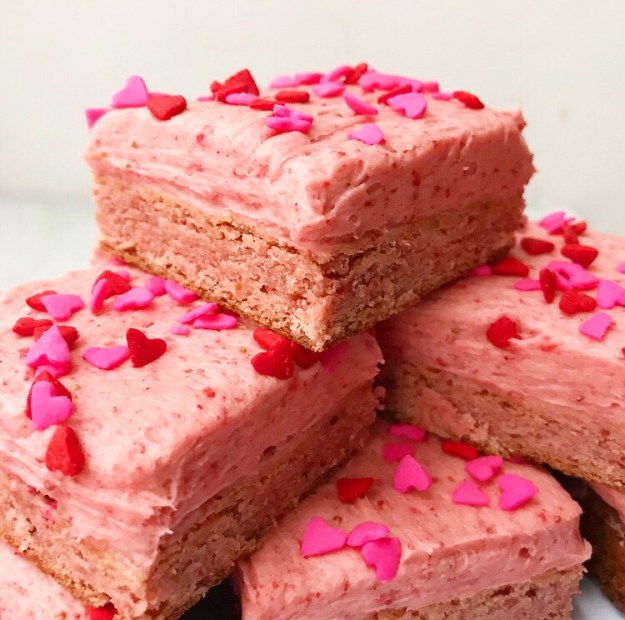 Strawberry Sugar Cookie Squares