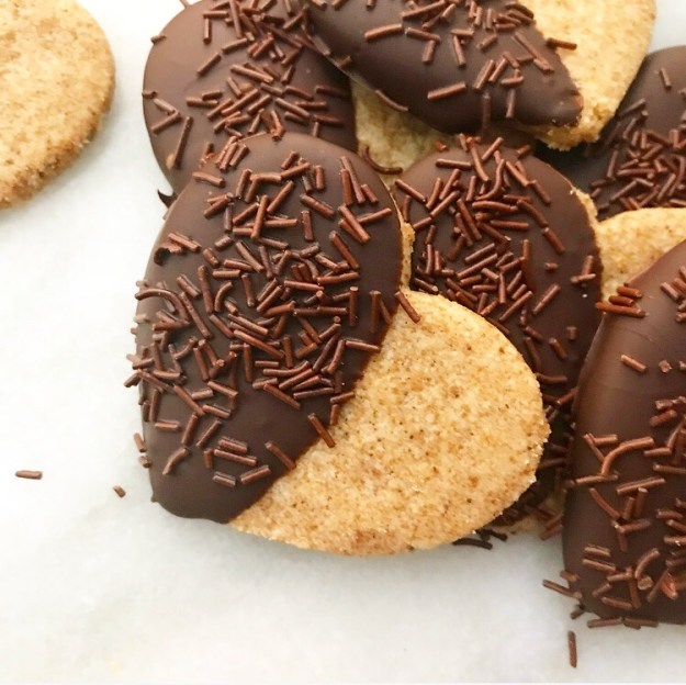 Chocolate-Dipped Brown Butter Shortbread