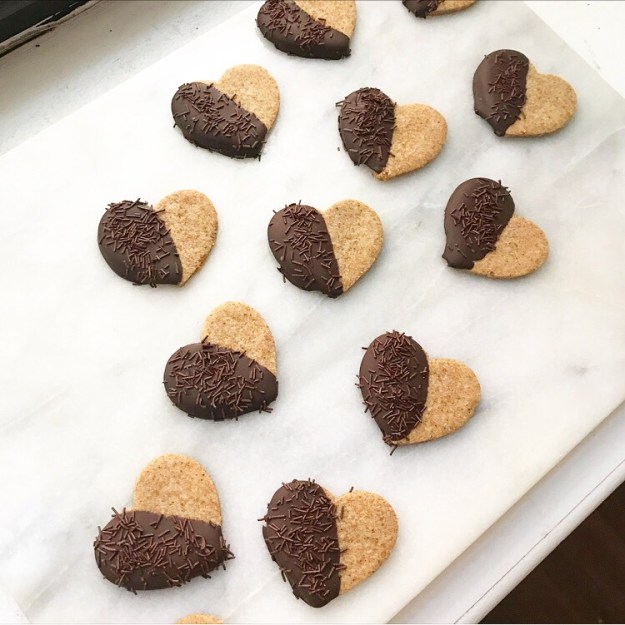 Chocolate-Dipped Brown Butter Shortbread