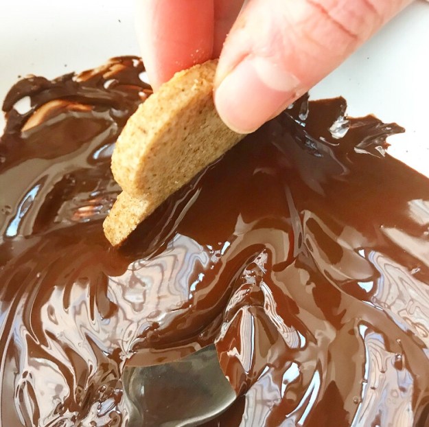 Chocolate-Dipped Brown Butter Shortbread