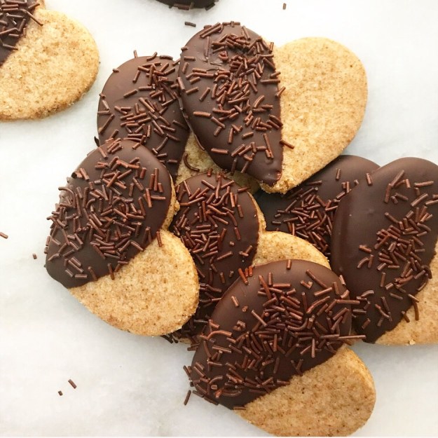 Chocolate-Dipped Brown Butter Shortbread