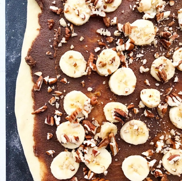 Banana Pecan Sticky Buns