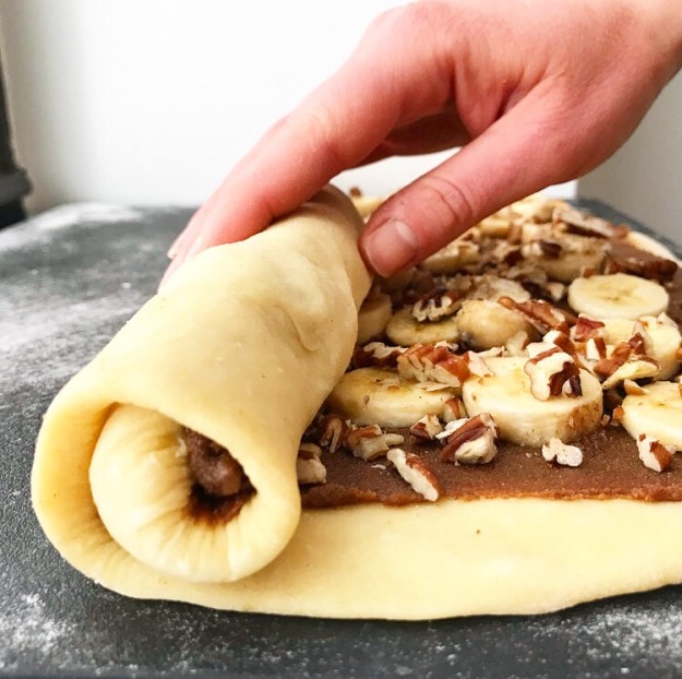 Banana Pecan Sticky Buns