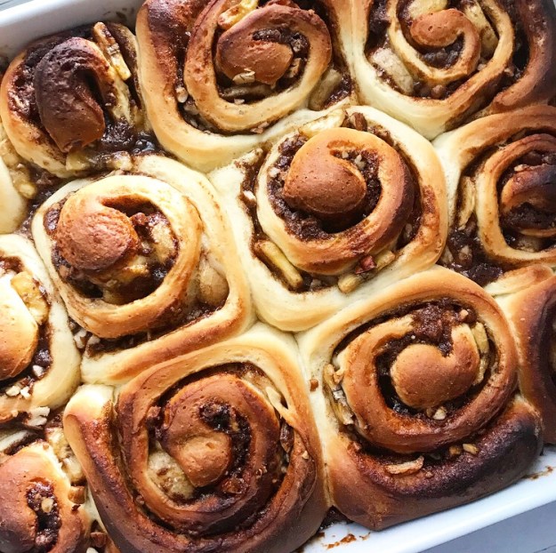 Banana Pecan Sticky Buns