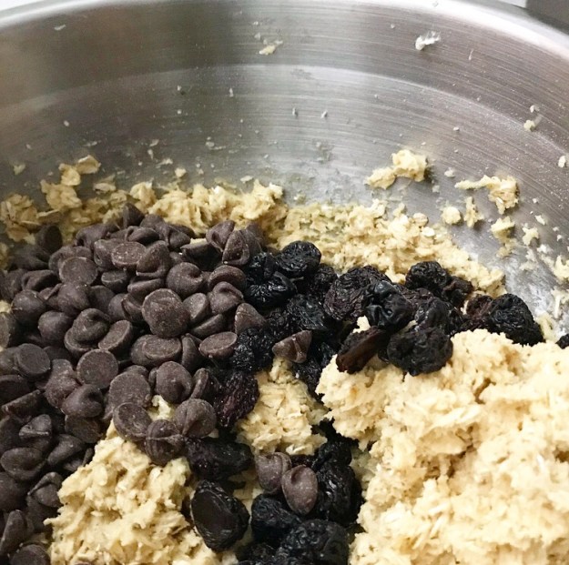 Chewy Chocolate Cherry Oatmeal Cookies