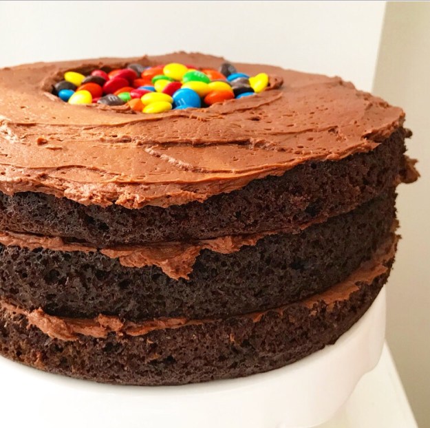 M&Ms Surprise Cake