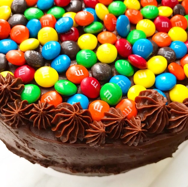 M&Ms Surprise Cake
