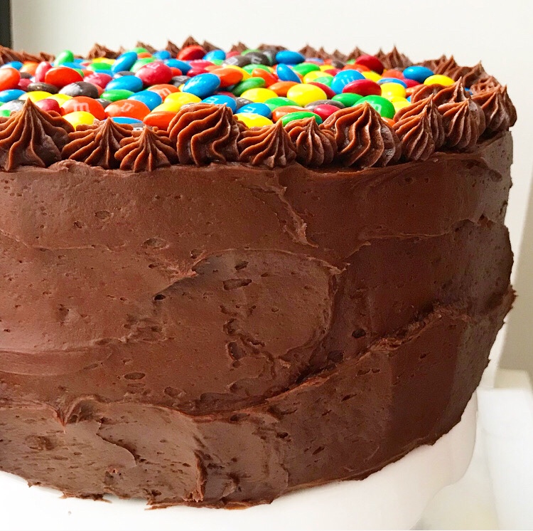 M&Ms Surprise Cake