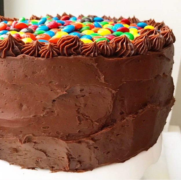 M&Ms Surprise Cake