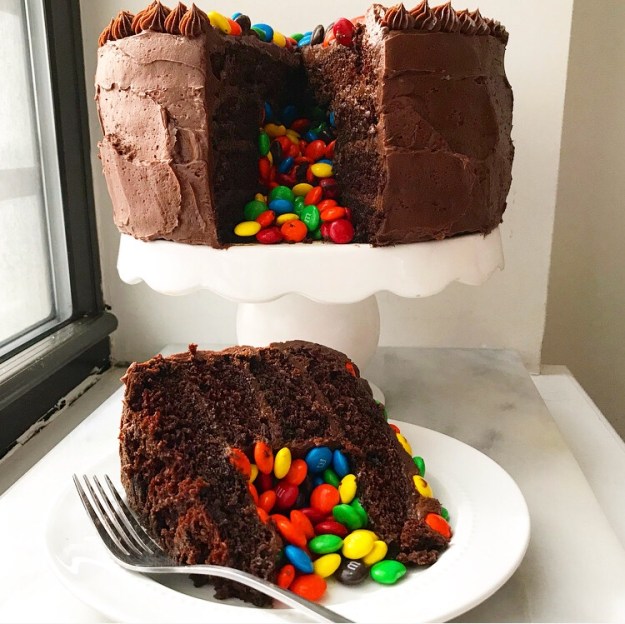 M&Ms Surprise Cake