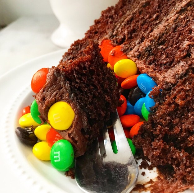 M&Ms Surprise Cake