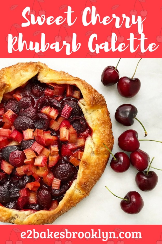 Sweet Cherry Rhubarb Galette