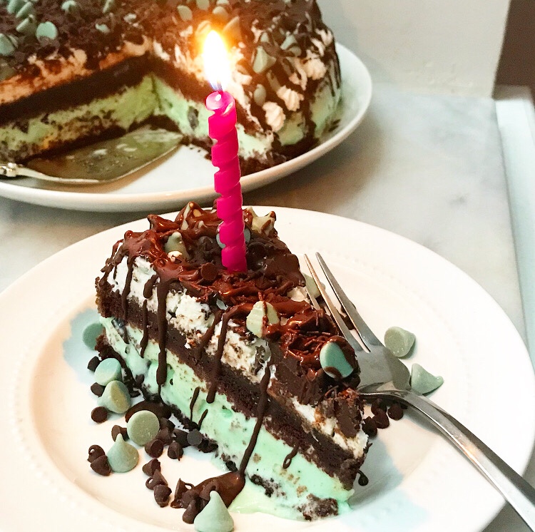 Mint Chocolate Chip Ice Cream Cake