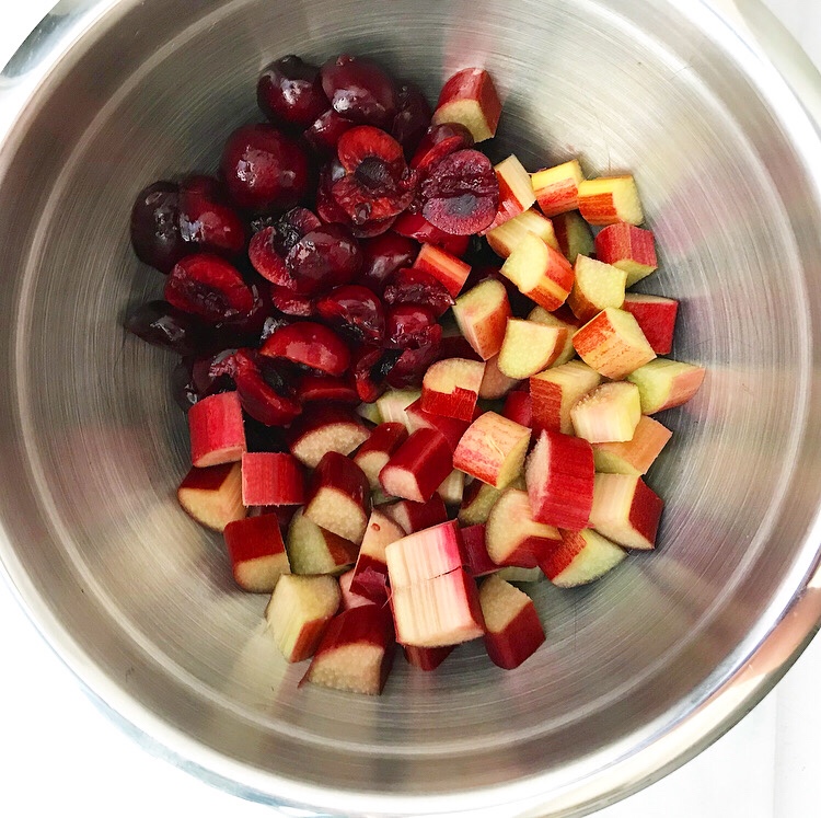 Sweet Cherry Rhubarb Galette
